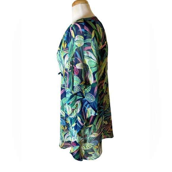 Blu Rod Beattie Tropical Floral Print Women's Swimsuit Cover-Up- Caftan-Size S - Picture 4 of 6